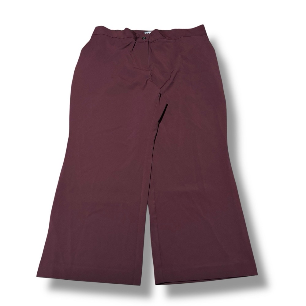 Jessica London Plus Women's Pull On Career Work Trouser Pants Red 26W Petite